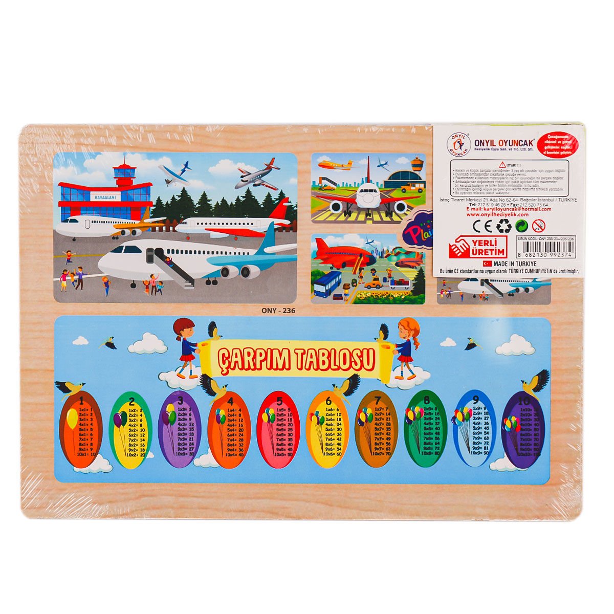Ahşap Eğitici Puzzle Havaalanı