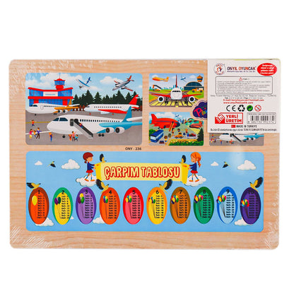Ahşap Eğitici Puzzle Havaalanı