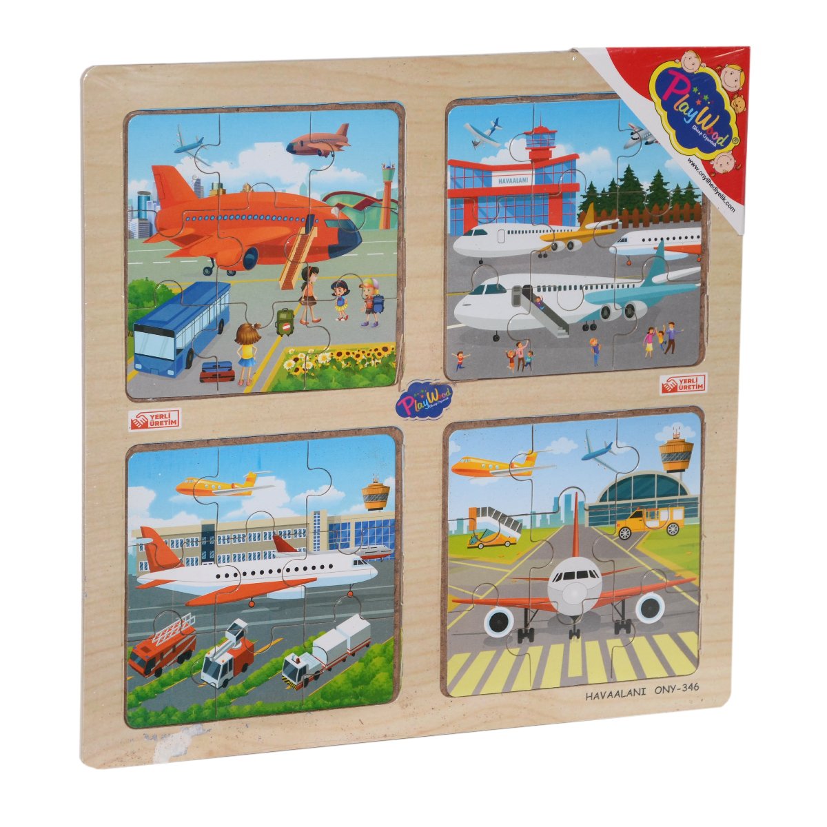 Ahşap Eğitici 4'lü Puzzle