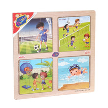 Ahşap Eğitici 4'lü Puzzle