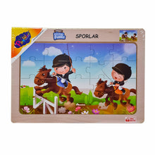 Ahşap Eğitici Puzzle Sporlar
