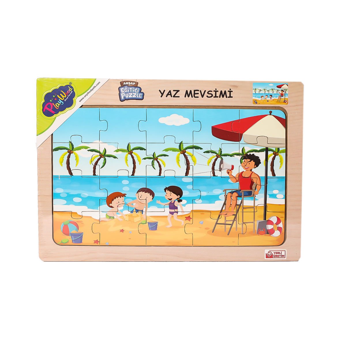 Ahşap Eğitici Puzzle -Yaz Mevsimi