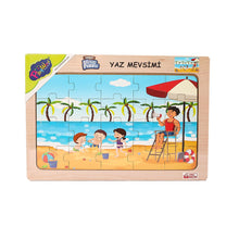 Ahşap Eğitici Puzzle -Yaz Mevsimi
