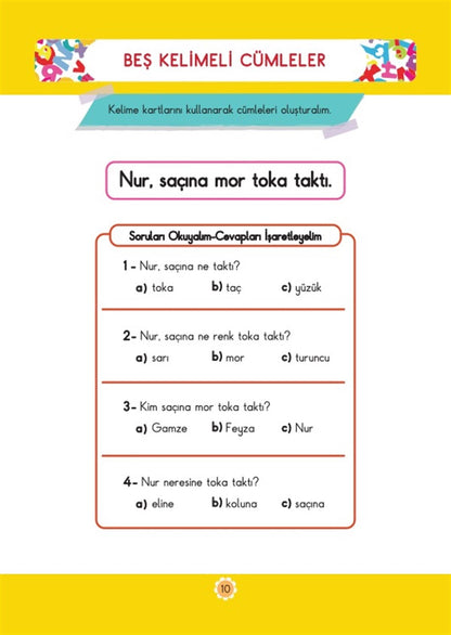 Adım Adım Cümleler 1-2 Okuyorum Anlıyorum Yazıyorum Serisi