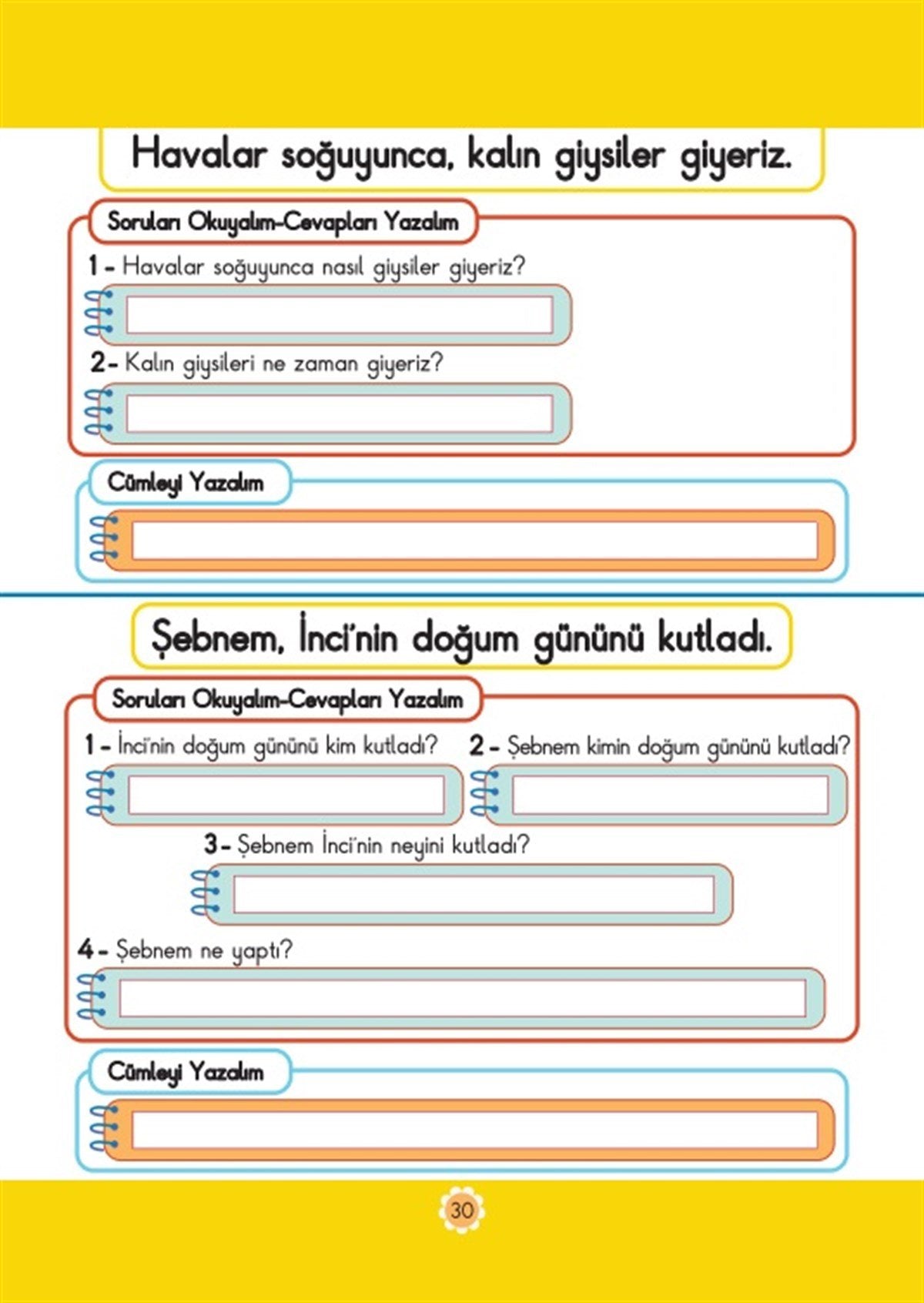 Adım Adım Cümleler 1-2 Okuyorum Anlıyorum Yazıyorum Serisi