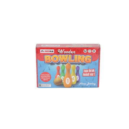 Redka Wooden Bowling – Doğal Ahşap Bowling Seti