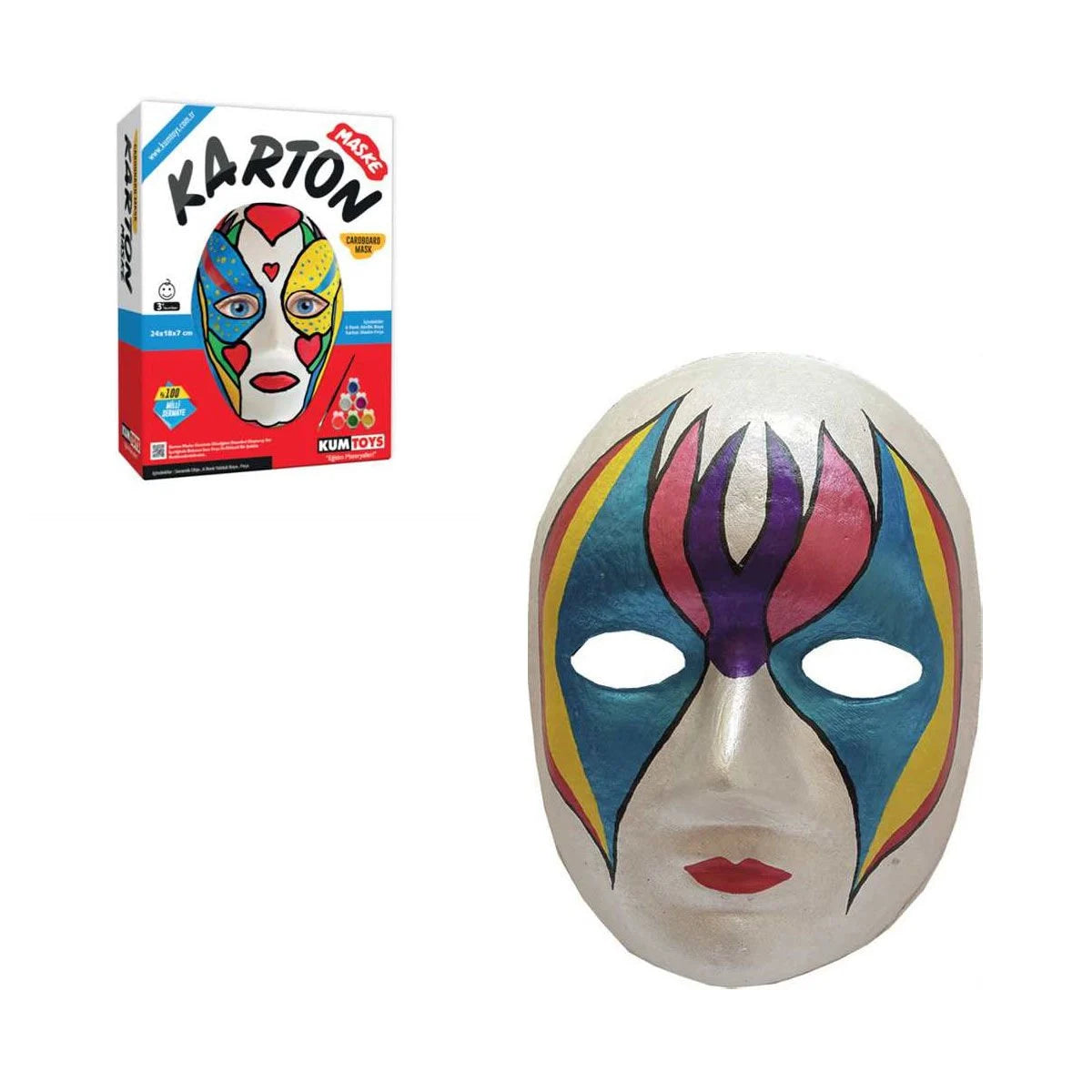 Karton Maske Boyama Seti