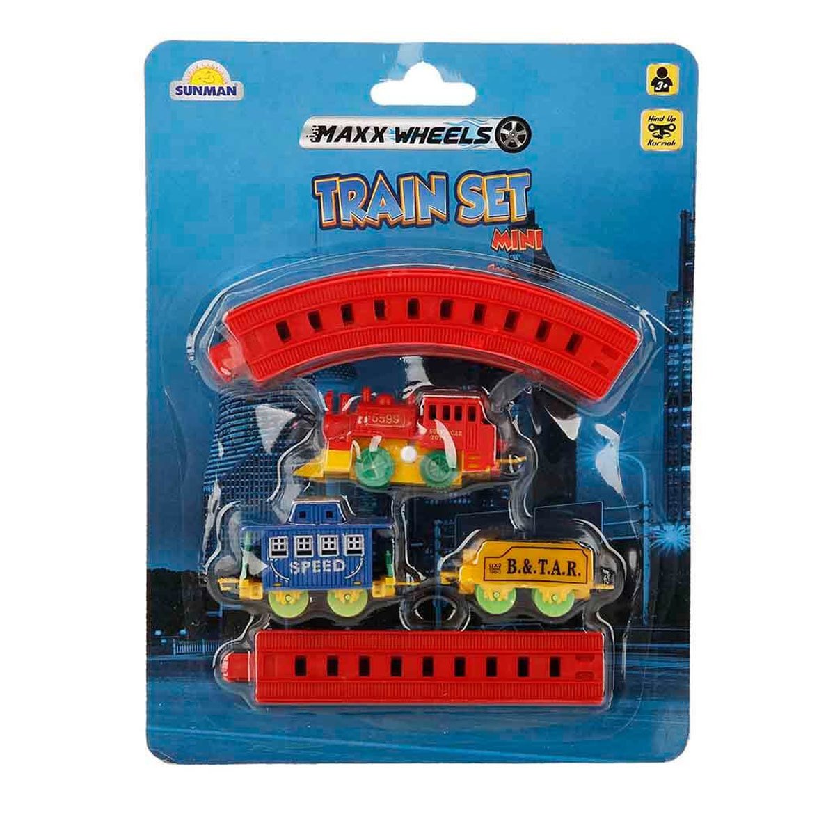 Maxx Wheels Mini Tren Seti (11 Parça) – İlk İstasyon ve Macera Yolu