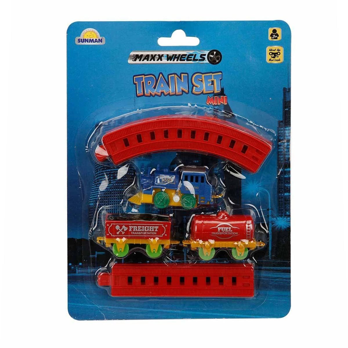 Maxx Wheels Mini Tren Seti (11 Parça) – İlk İstasyon ve Macera Yolu
